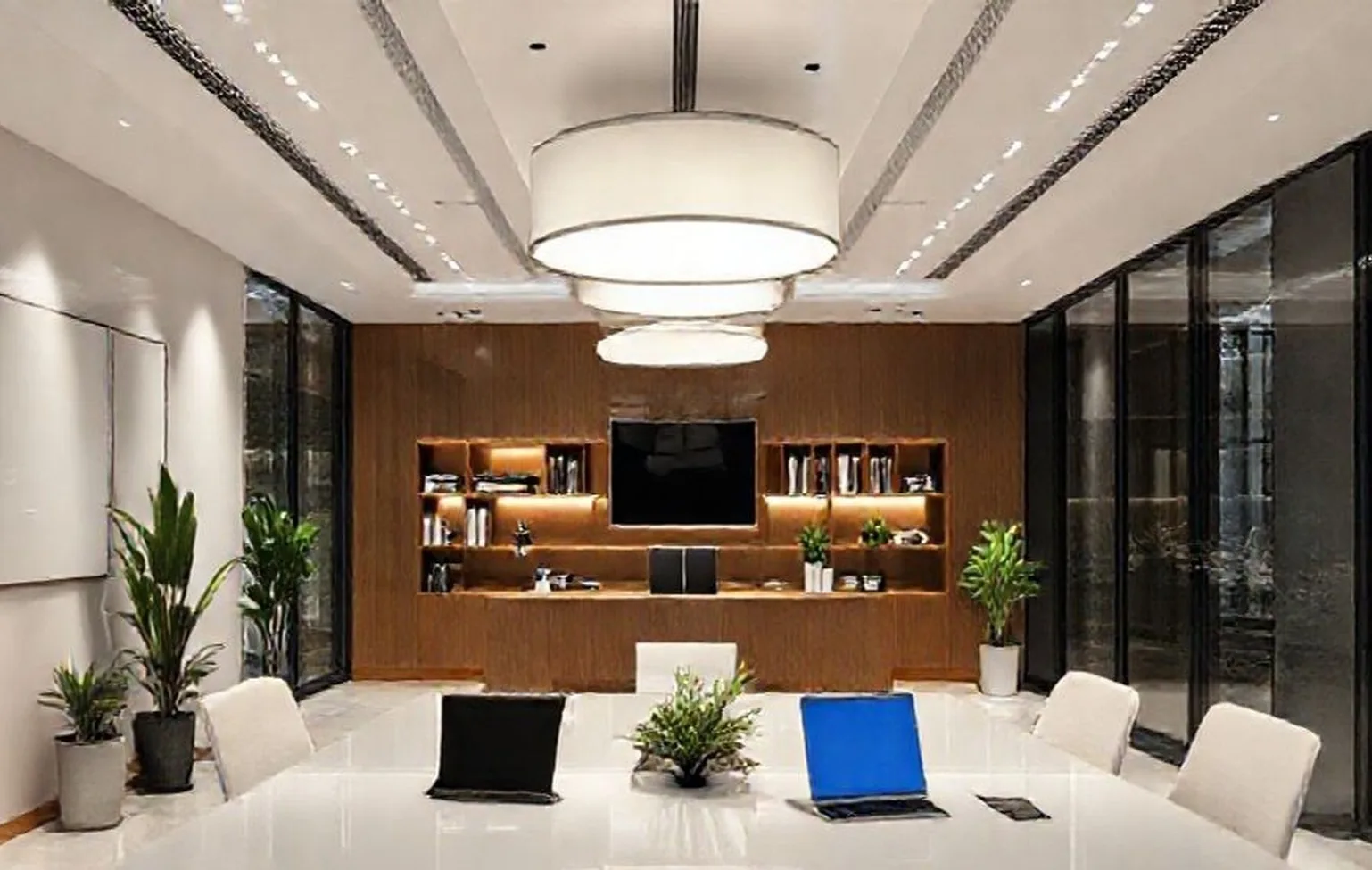 Sleek office environment for digital asset management